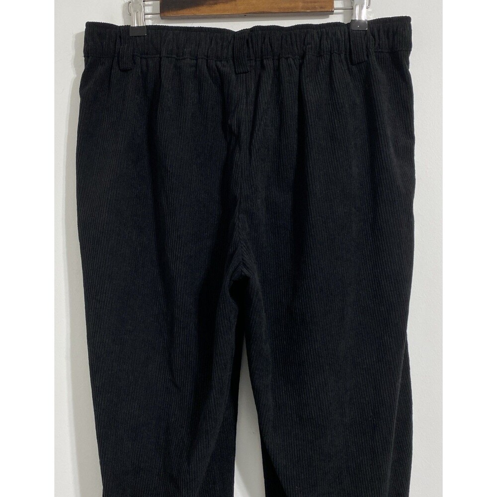 Halara Pants Women's L Black Corduroy Ribbed Pleated High Rise Athleisure NEW - Picture 5 of 9